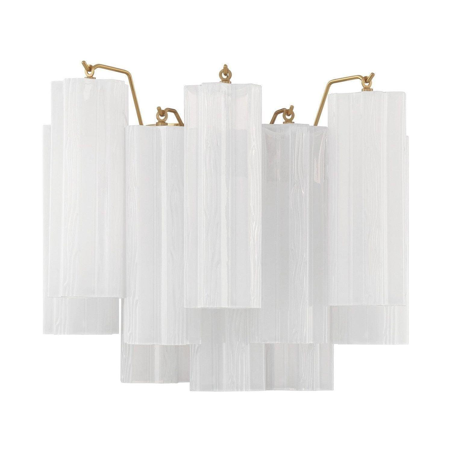 Crystorama - Addis Wall Mount - ADD-302-AG-WH - Canada Light Shop