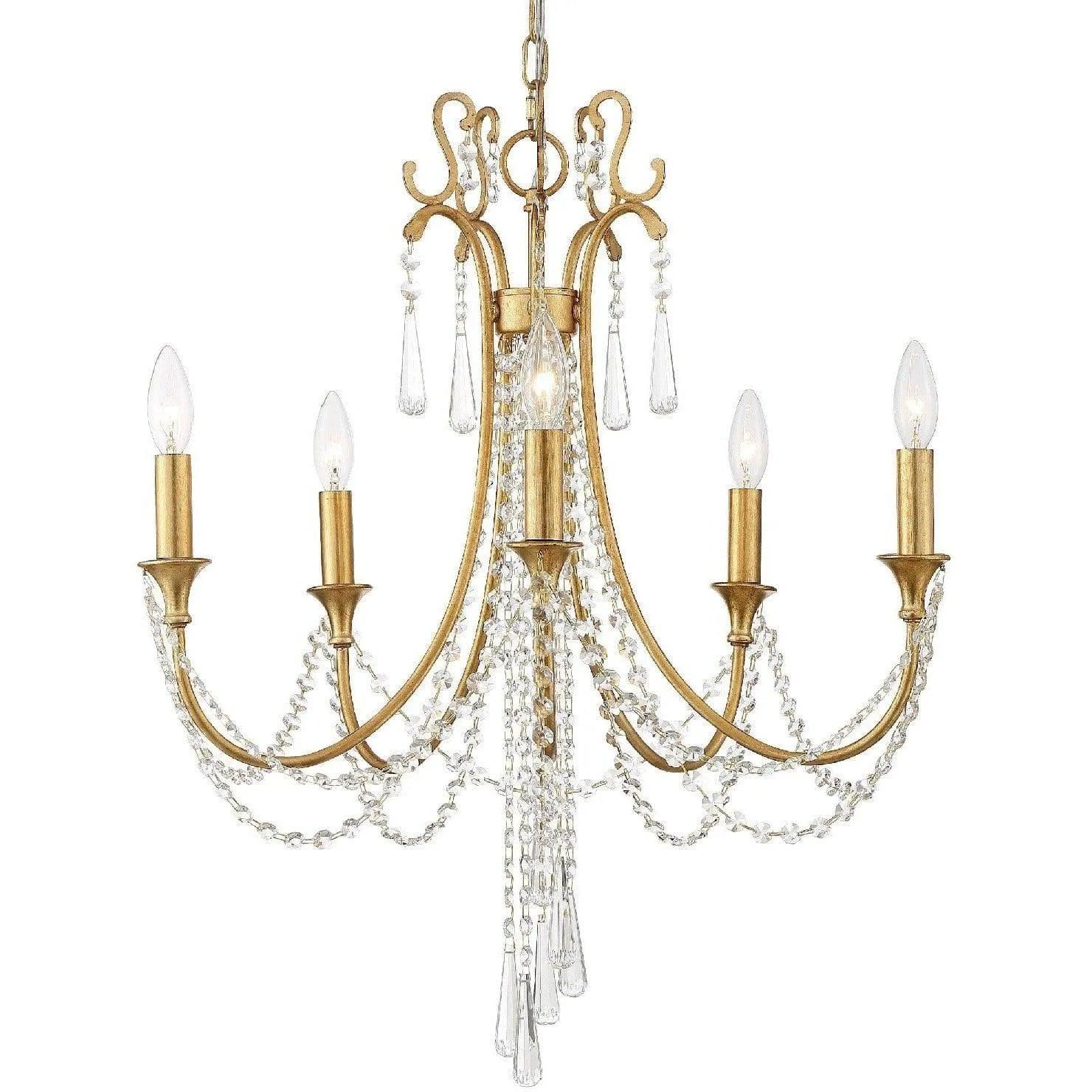 Crystorama - Arcadia Five Light Chandelier - ARC-1905-GA-CL-MWP - Canada Light Shop