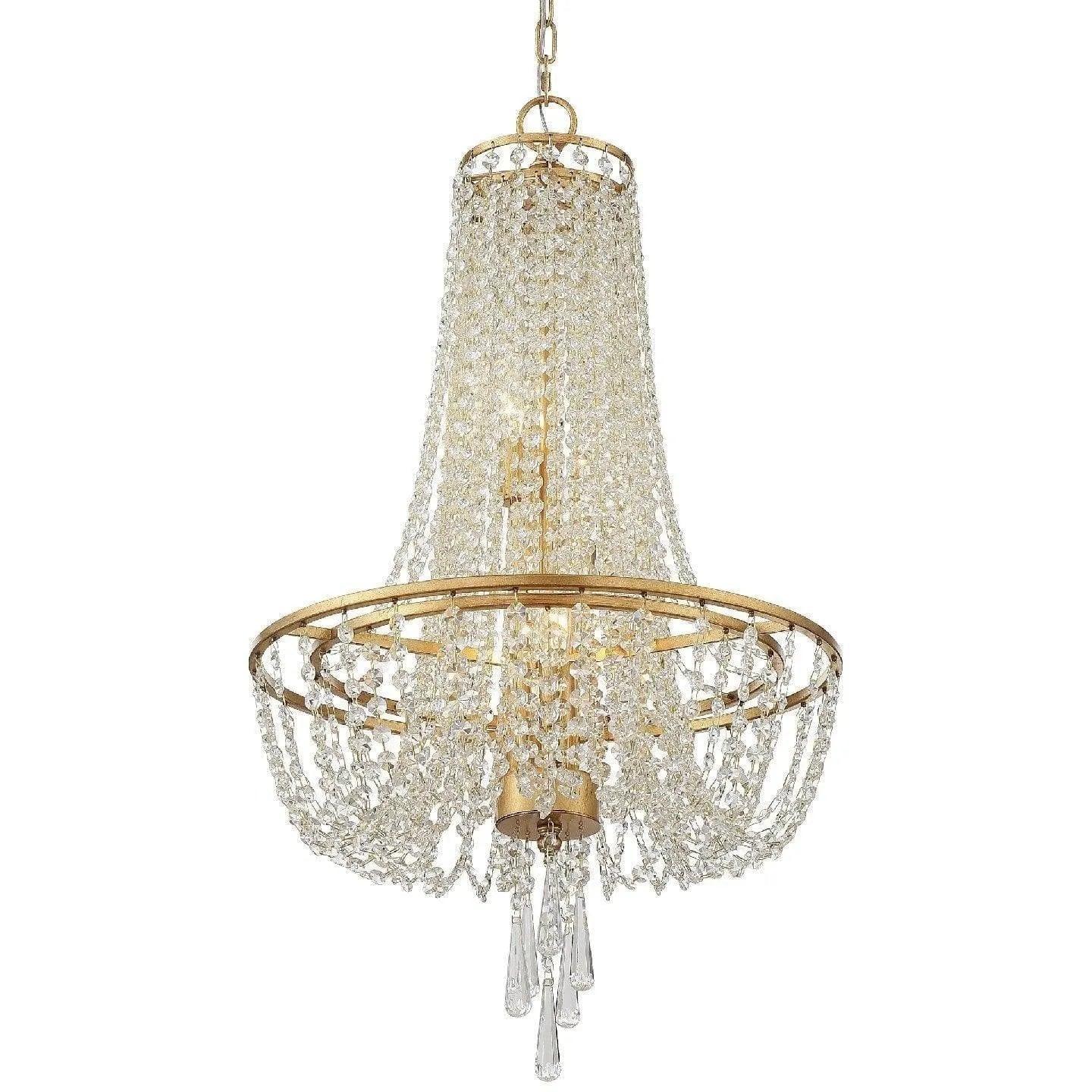 Crystorama - Arcadia Four Light Chandelier - ARC-1907-GA-CL-MWP - Canada Light Shop