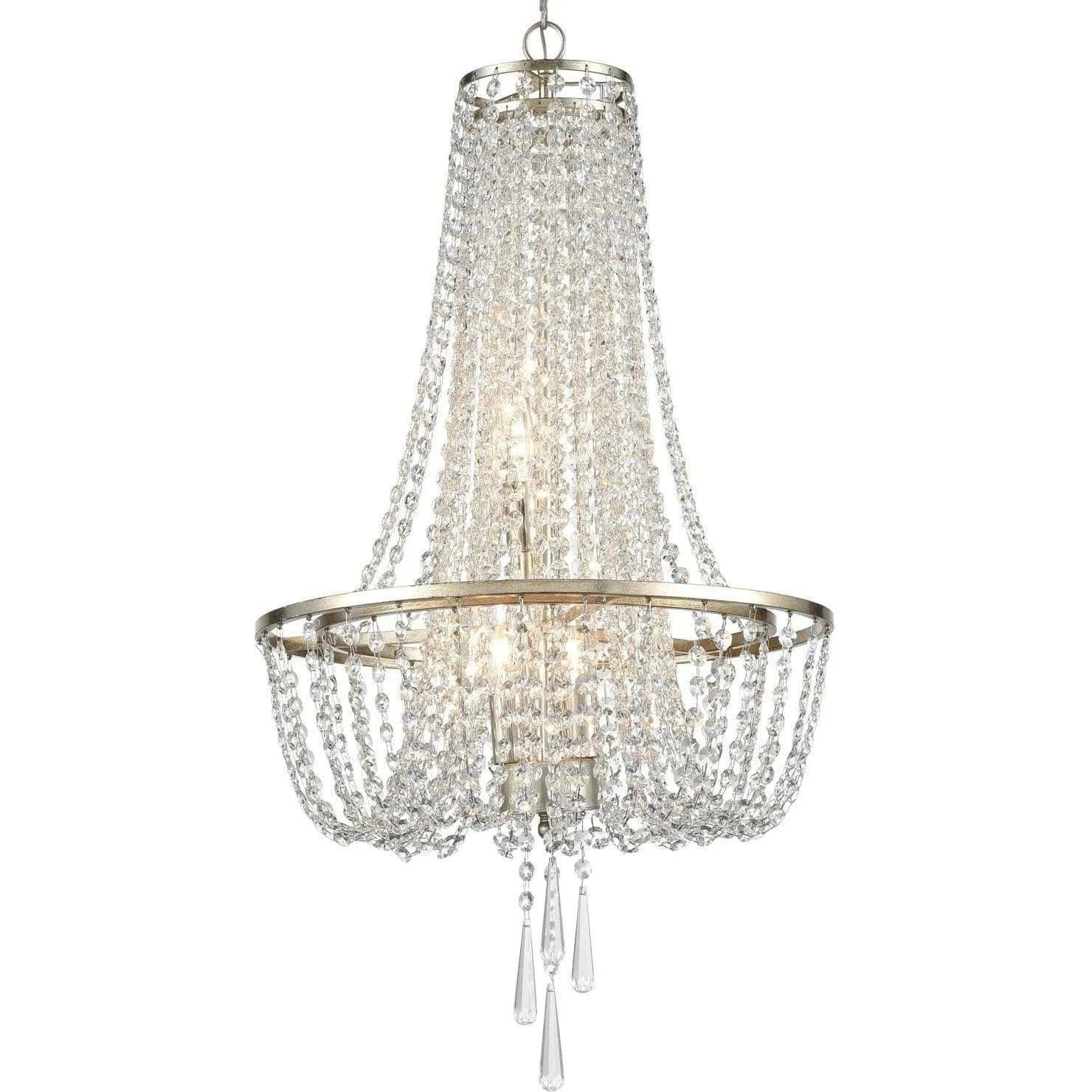 Crystorama - Arcadia Four Light Chandelier - ARC-1907-SA-CL-MWP - Canada Light Shop