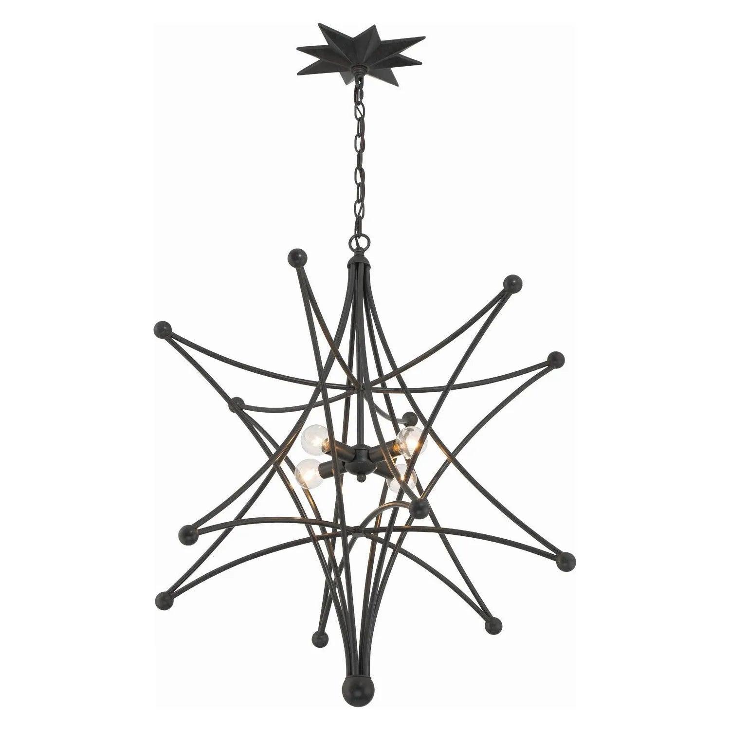 Crystorama - Astro Chandelier - 9236-BK - Canada Light Shop