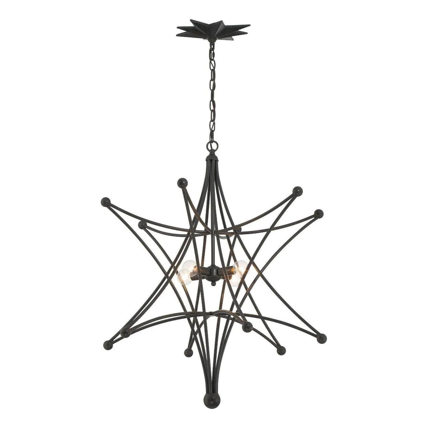 Crystorama - Astro Chandelier - 9236-BK - Canada Light Shop