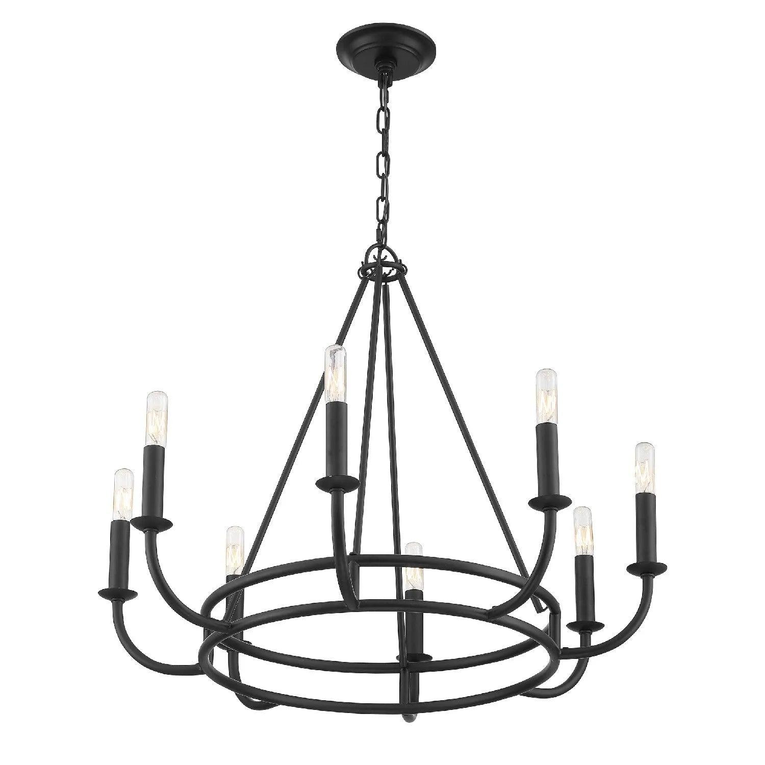 Crystorama - Bailey Eight Light Chandelier - BAI-A2108-AG - Canada Light Shop