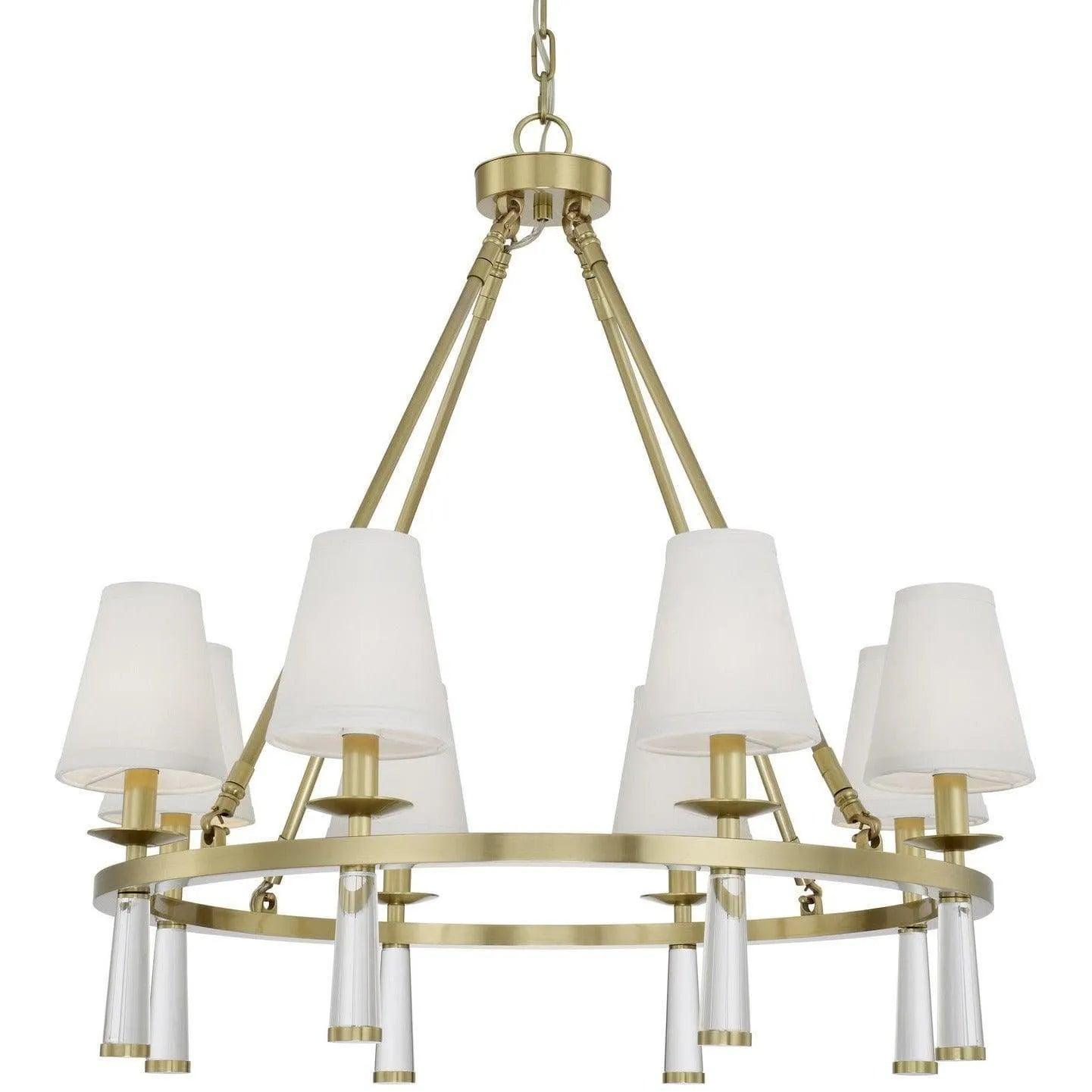 Crystorama - Baxter Eight Light Chandelier - 8867-AG - Canada Light Shop