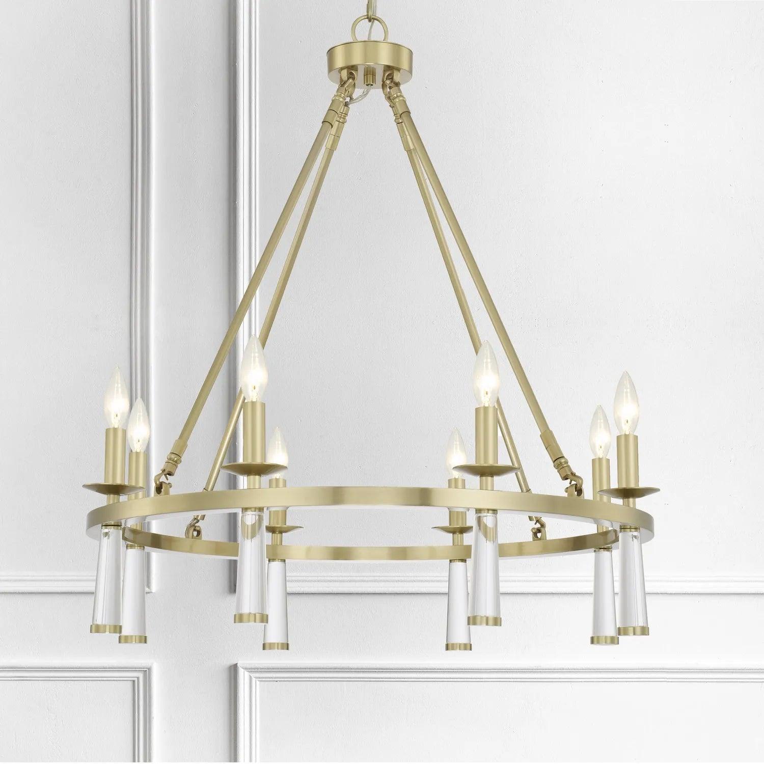 Crystorama - Baxter Eight Light Chandelier - 8867-AG - Canada Light Shop