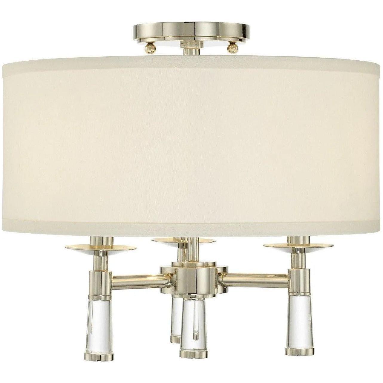 Crystorama - Baxter Three Light Ceiling Mount - 8863-PN_CEILING - Canada Light Shop