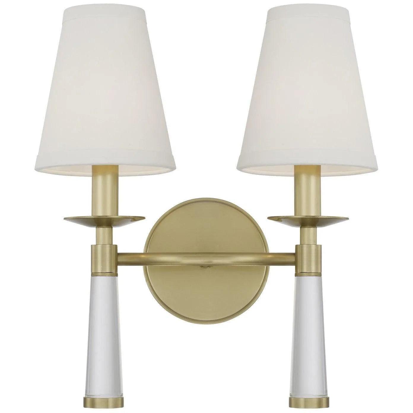 Crystorama - Baxter Two Light Wall Mount - 8862-AG - Canada Light Shop