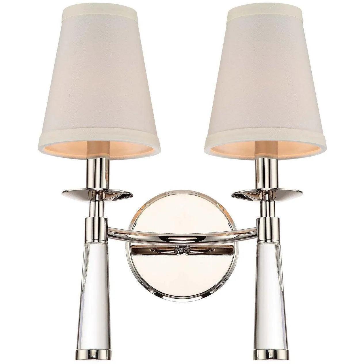 Crystorama - Baxter Two Light Wall Mount - 8862-PN - Canada Light Shop