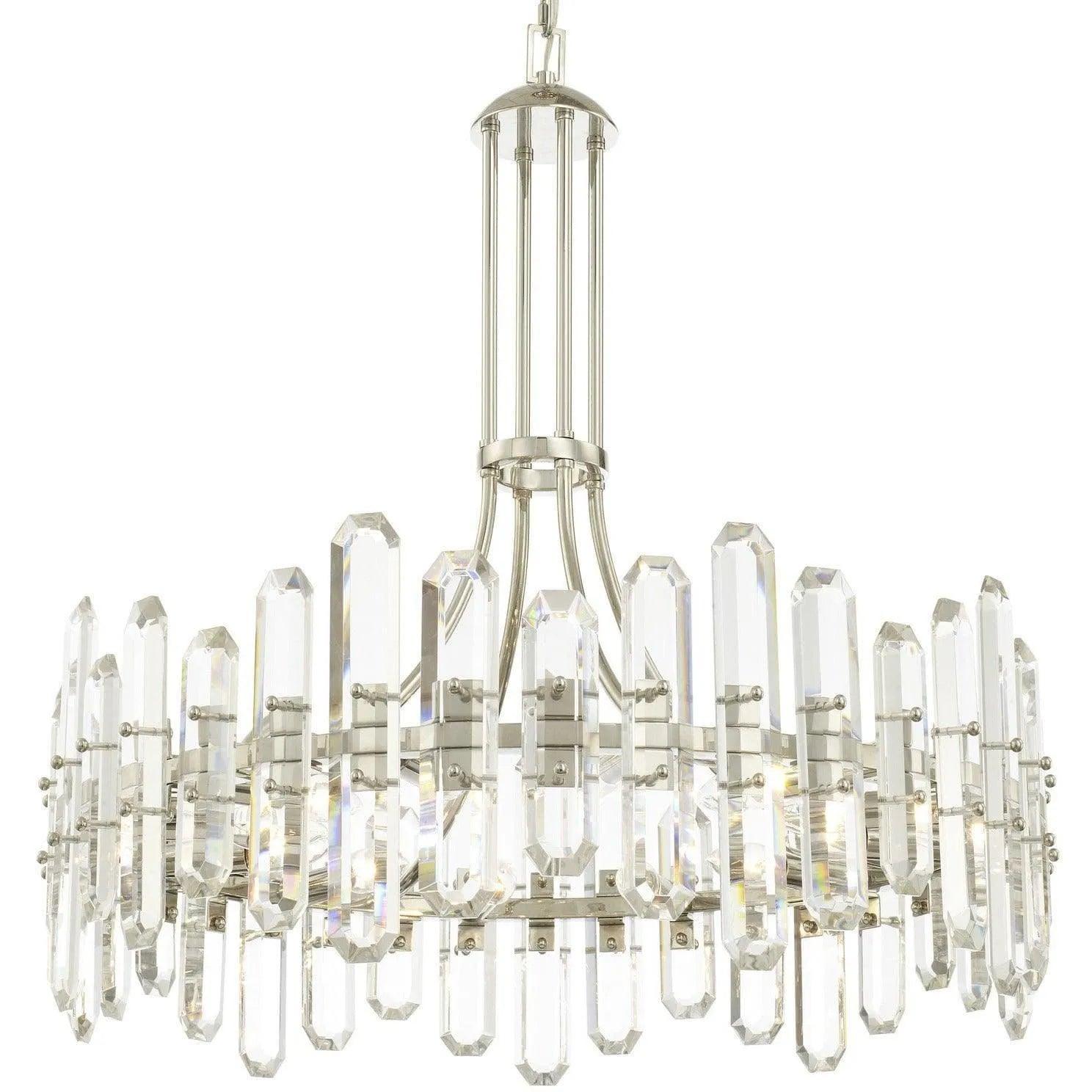 Crystorama - Bolton 12 Light Chandelier - BOL-8889-PN - Canada Light Shop