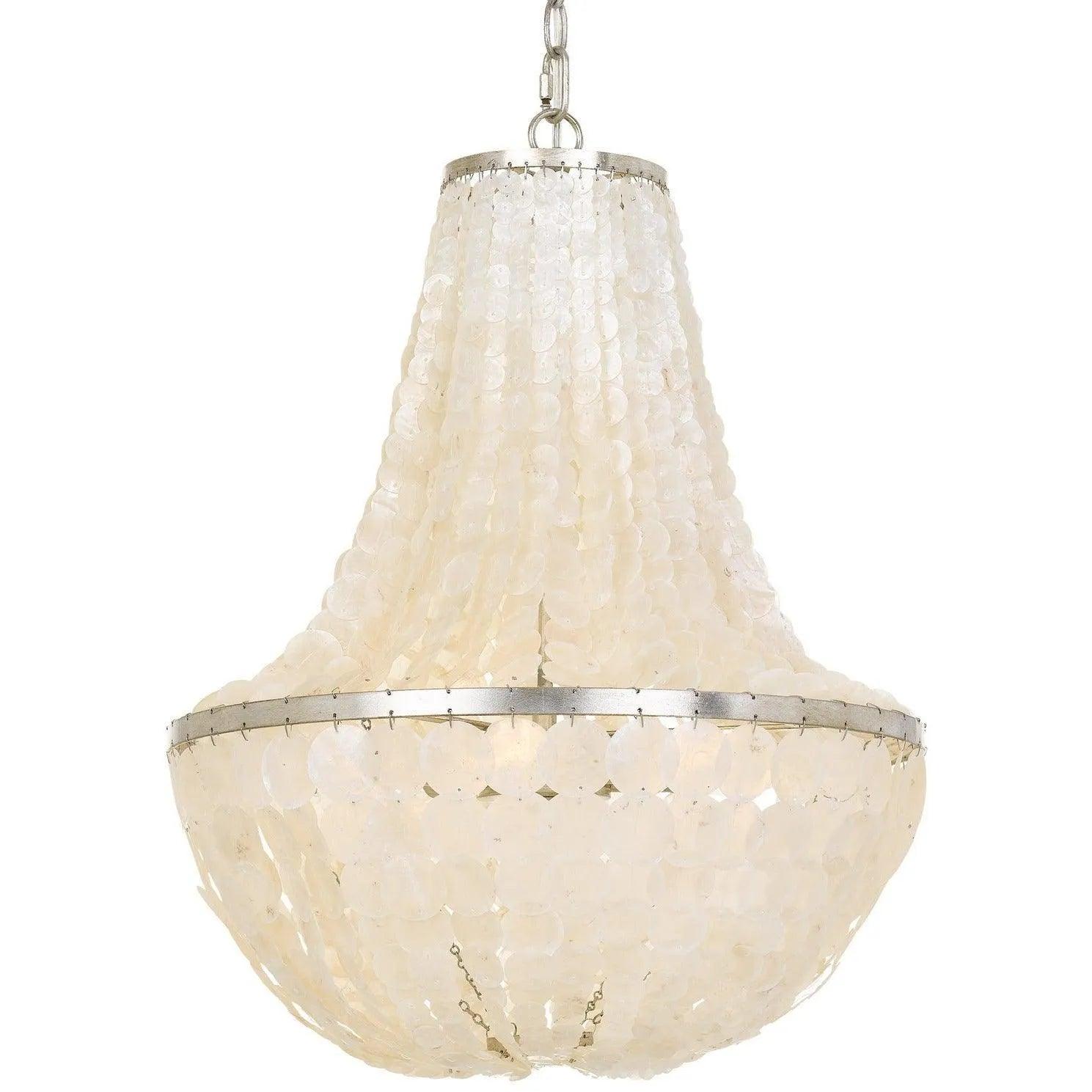 Crystorama - Brielle Six Light Chandelier - BRI-3006-SA - Canada Light Shop
