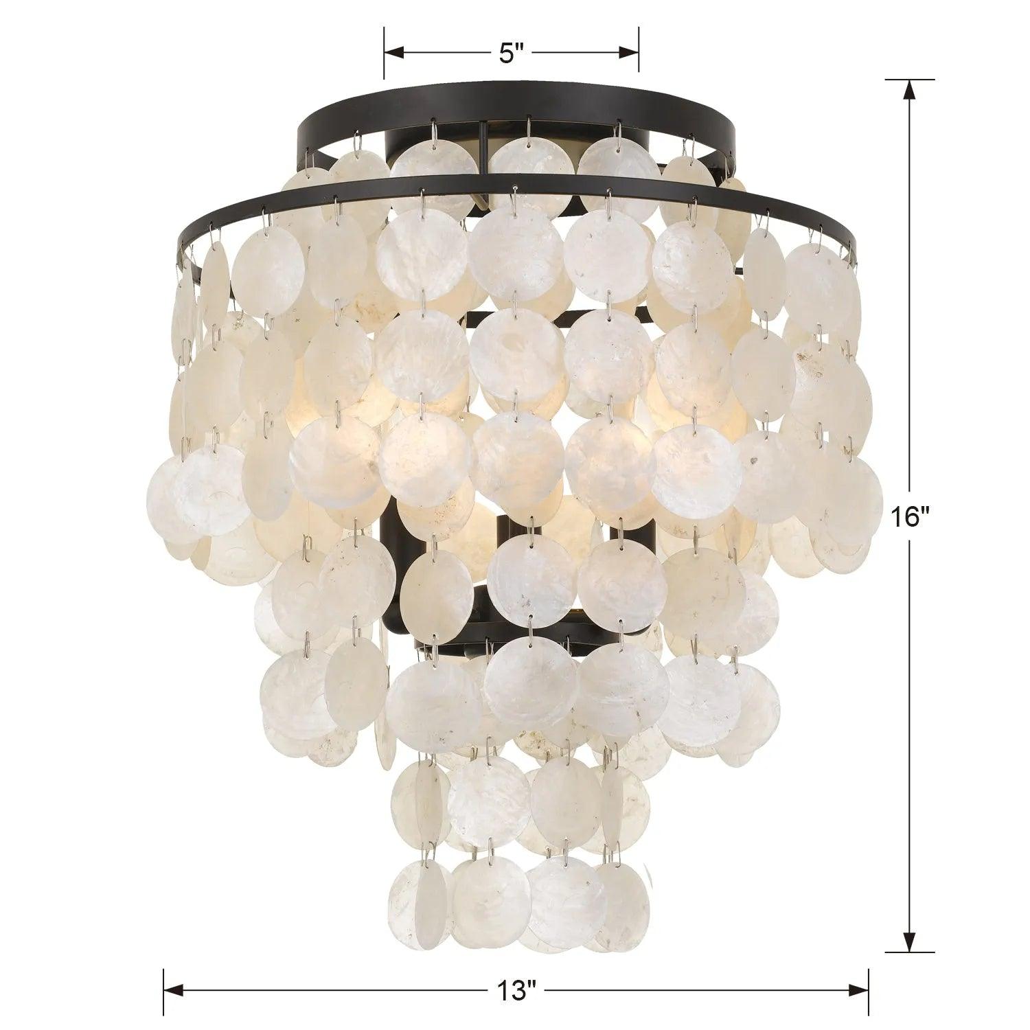 Crystorama - Brielle Three Light Ceiling Mount - BRI-3003-DB - Canada Light Shop