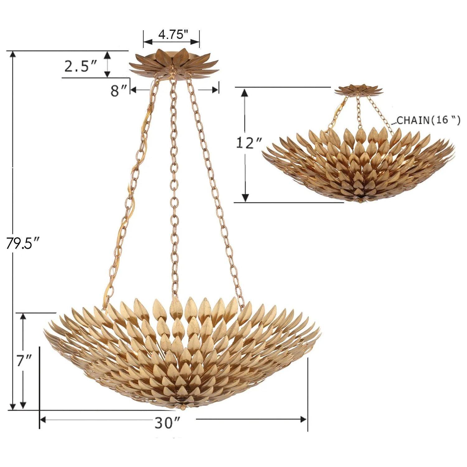Crystorama - Broche Chandelier - 517-GA - Canada Light Shop