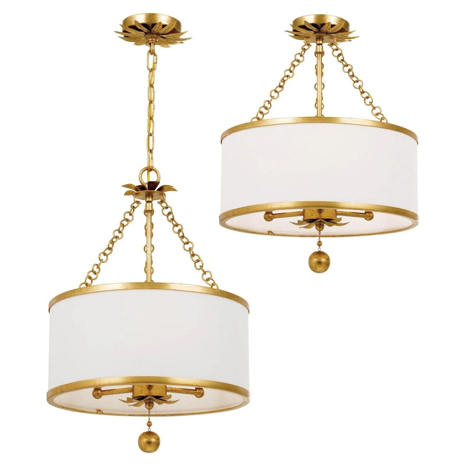 Crystorama - Broche Chandelier - Drum - 513-GA - Canada Light Shop