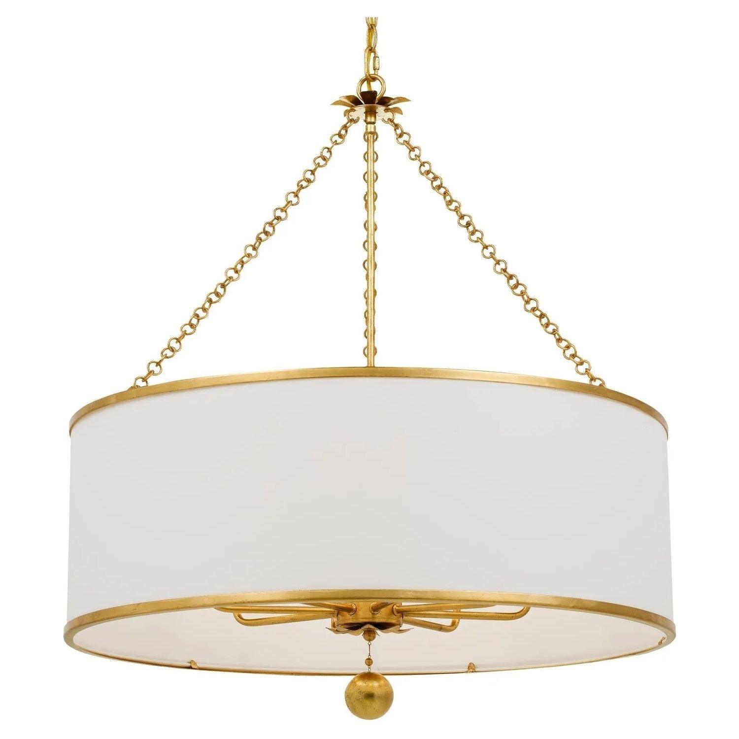 Crystorama - Broche Chandelier - Drum - 515-GA - Canada Light Shop