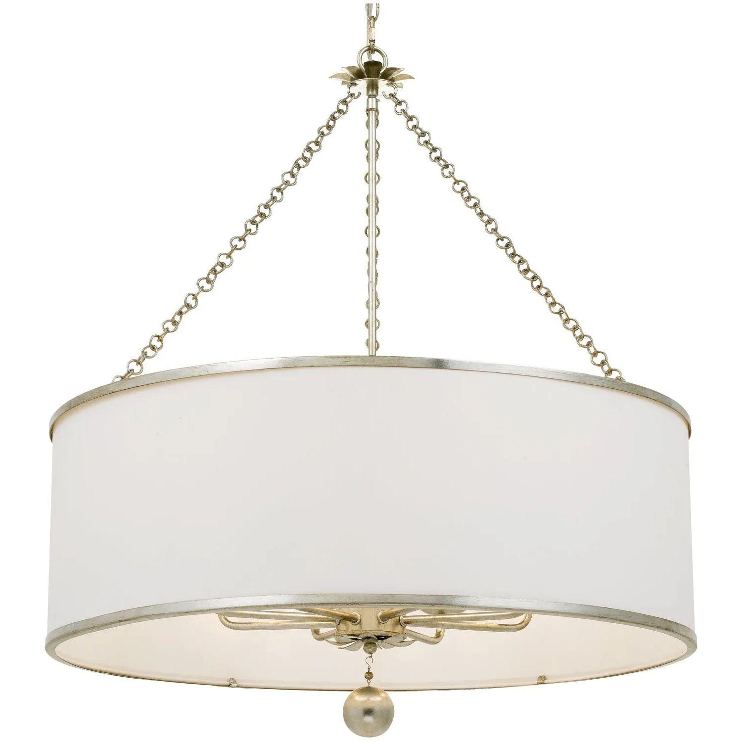 Crystorama - Broche Chandelier - Drum - 515-SA - Canada Light Shop