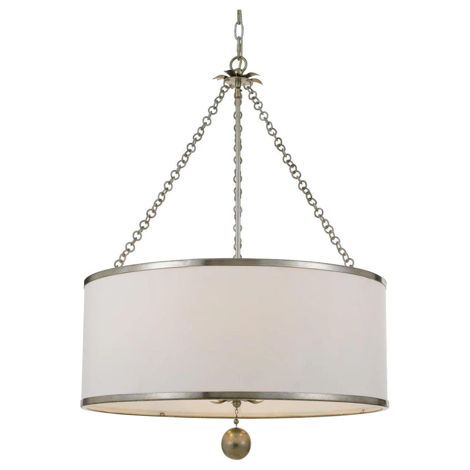 Crystorama - Broche Chandelier - Drum - 518-SA - Canada Light Shop