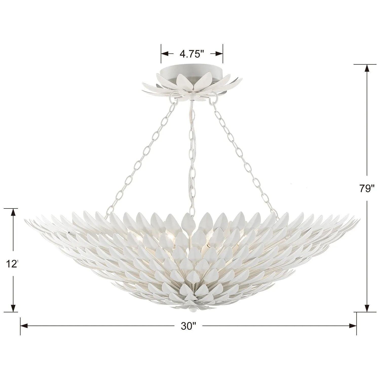 Crystorama - Broche Semi Flush Mount - 517-GA_CEILING - Canada Light Shop