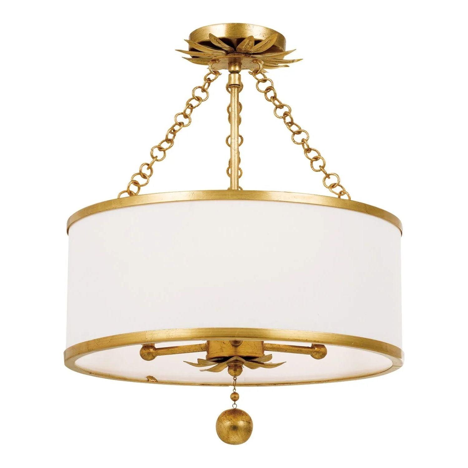 Crystorama - Broche Semi Flush Mount - Drum - 513-GA_CEILING - Canada Light Shop