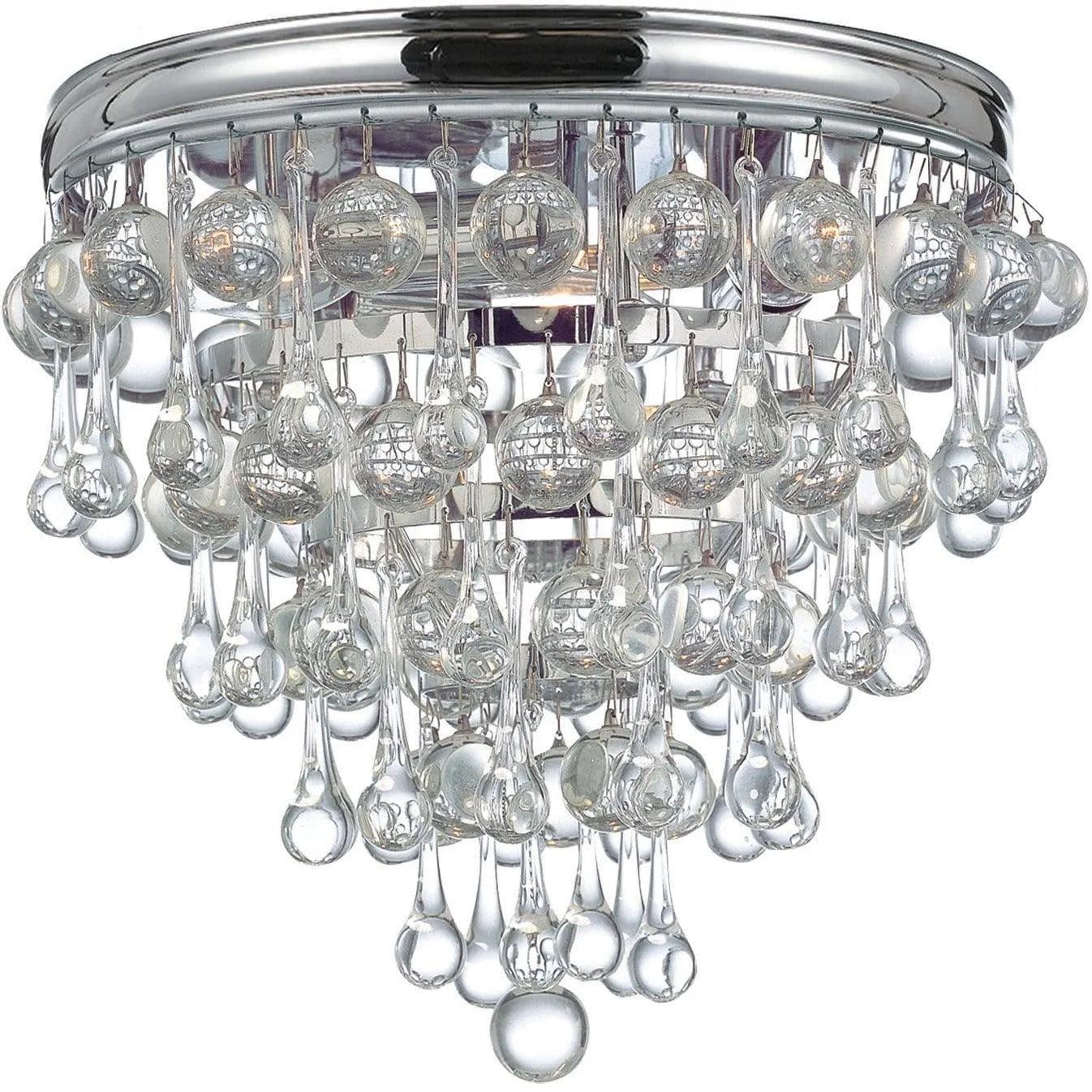 Crystorama - Calypso Three Light Ceiling Mount - 135-CH - Canada Light Shop