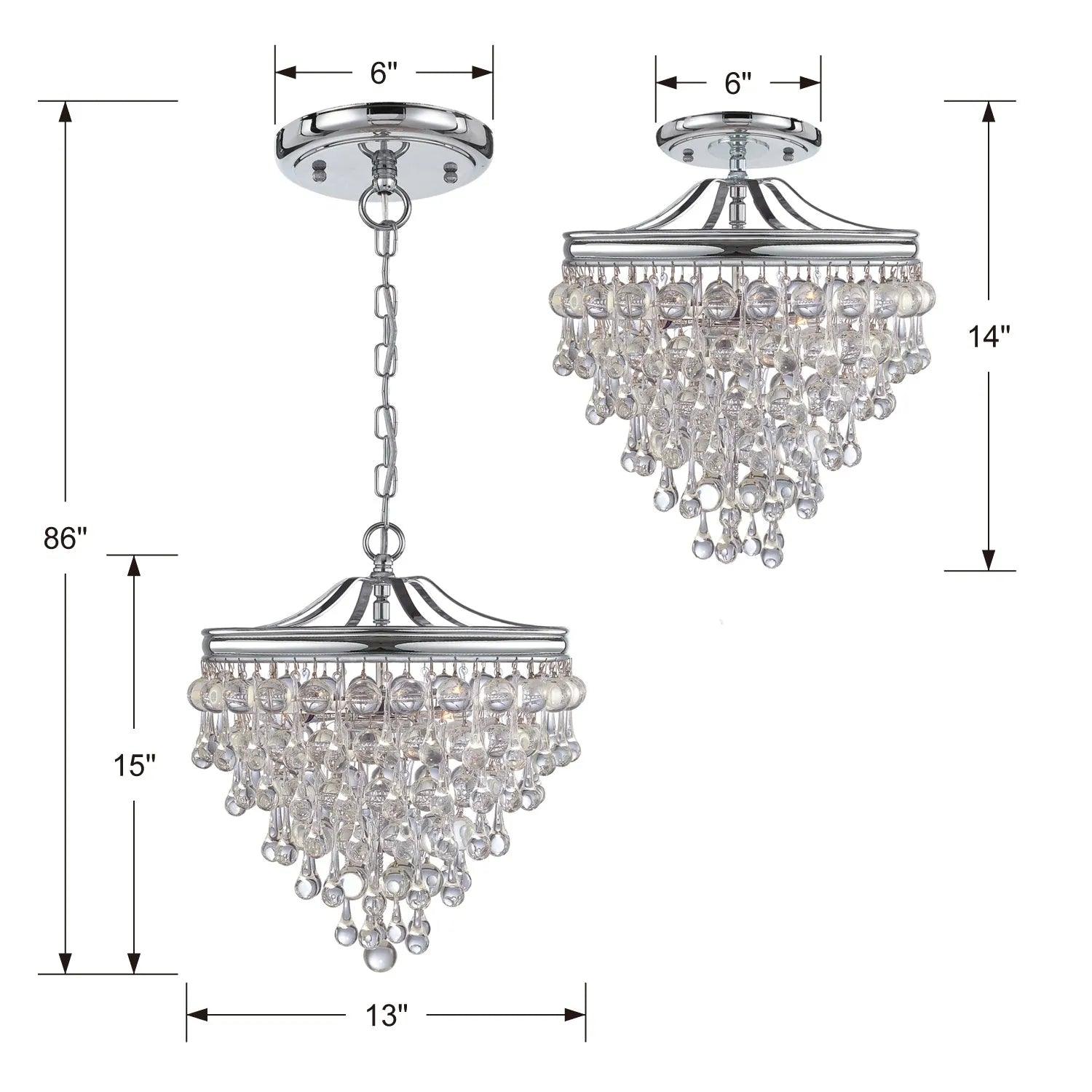 Crystorama - Calypso Three Light Mini Chandelier - 130-CH - Canada Light Shop