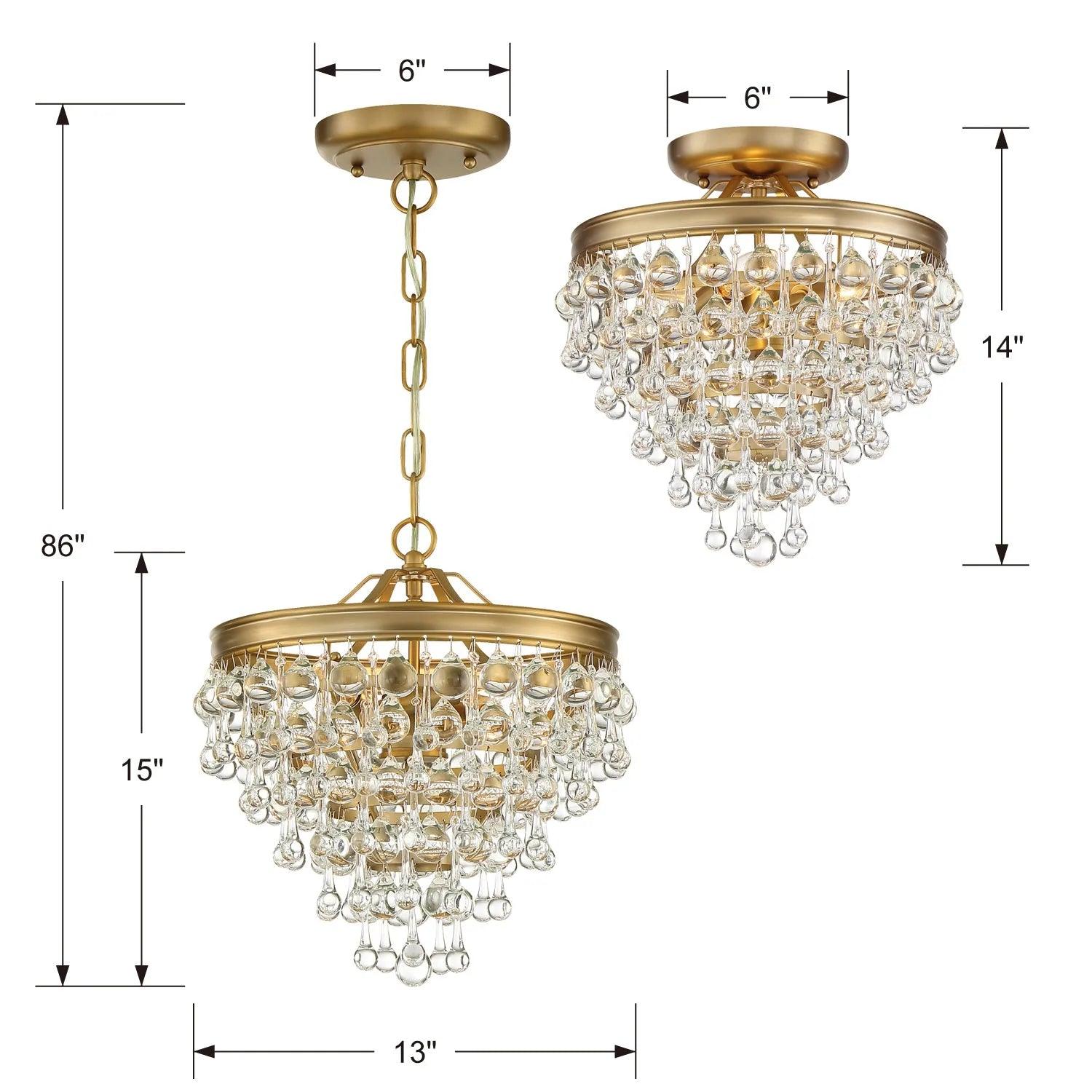 Crystorama - Calypso Three Light Mini Chandelier - 130-CH - Canada Light Shop
