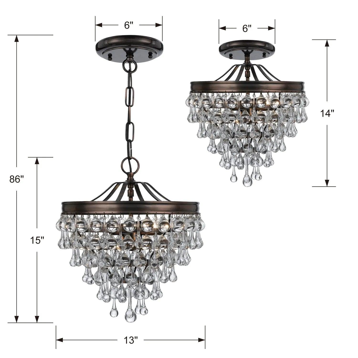 Crystorama - Calypso Three Light Mini Chandelier - 130-CH - Canada Light Shop