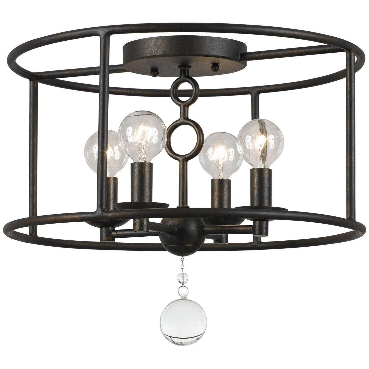 Crystorama - Cameron Four Light Ceiling Mount - 9267-EB - Canada Light Shop