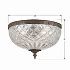 Crystorama - Ceiling Mount Three Light Ceiling Mount - 117-12-CH - Canada Light Shop