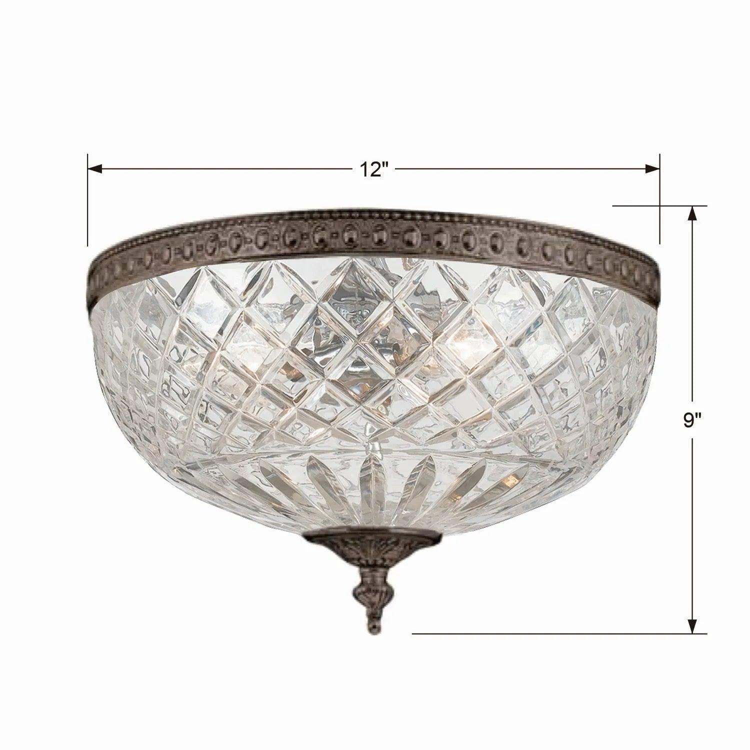Crystorama - Ceiling Mount Three Light Ceiling Mount - 117-12-CH - Canada Light Shop
