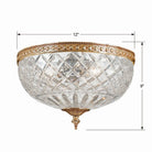 Crystorama - Ceiling Mount Three Light Ceiling Mount - 117-12-CH - Canada Light Shop