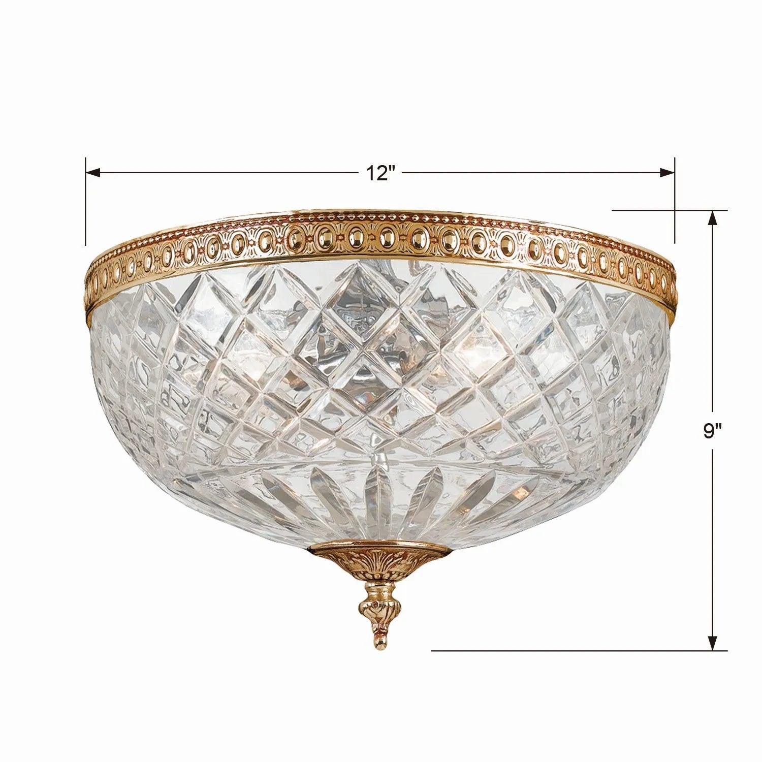 Crystorama - Ceiling Mount Three Light Ceiling Mount - 117-12-CH - Canada Light Shop