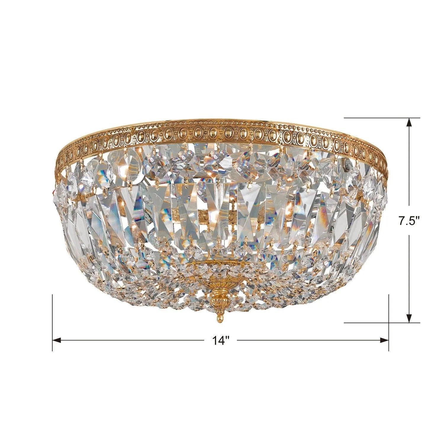 Crystorama - Ceiling Mount Three Light Ceiling Mount - 714-CH-CL-MWP - Canada Light Shop