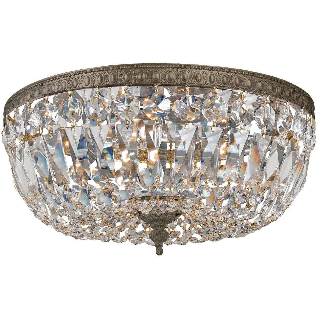 Crystorama - Ceiling Mount Three Light Ceiling Mount - 714-EB-CL-SAQ - Canada Light Shop