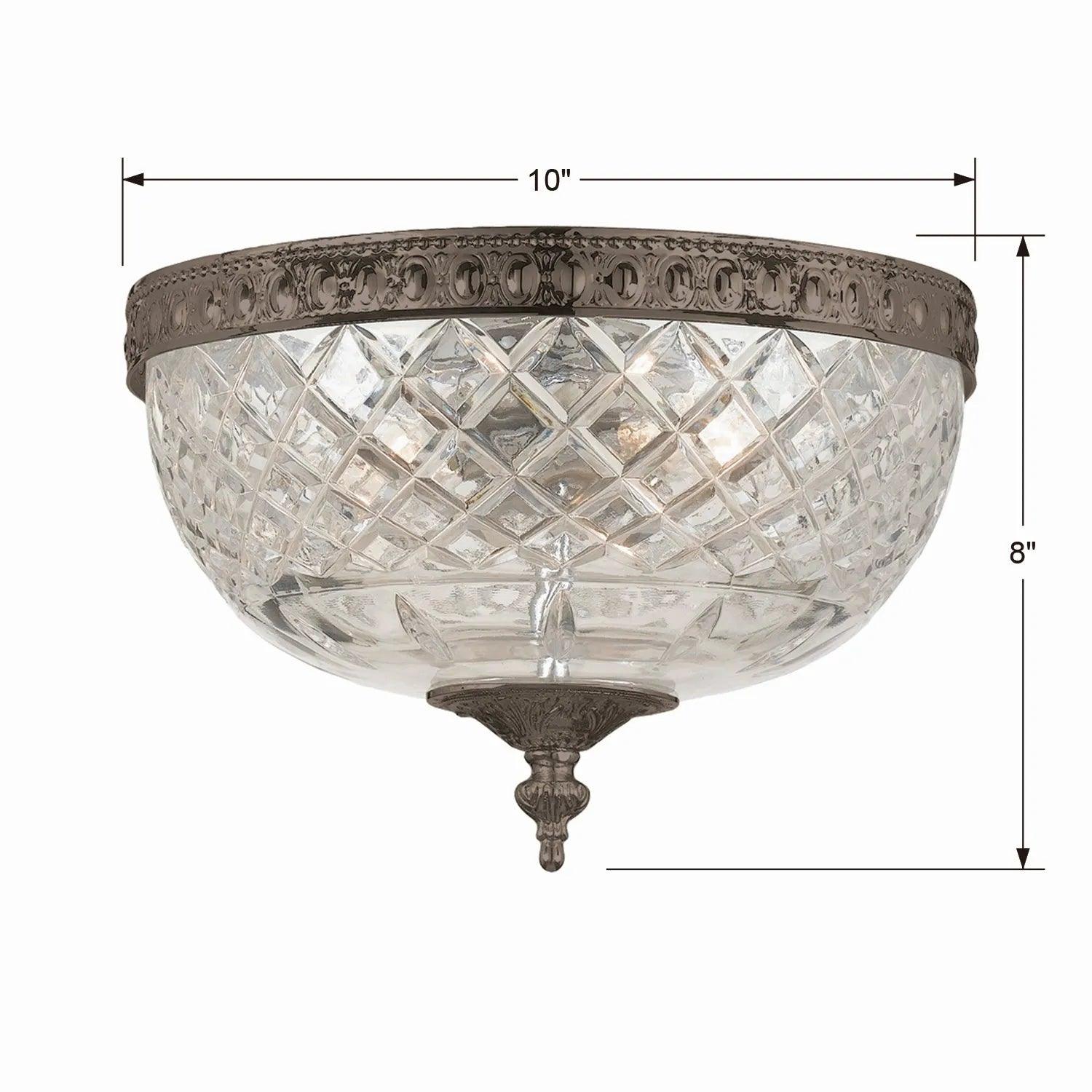 Crystorama - Ceiling Mount Two Light Ceiling Mount - 117-10-CH - Canada Light Shop
