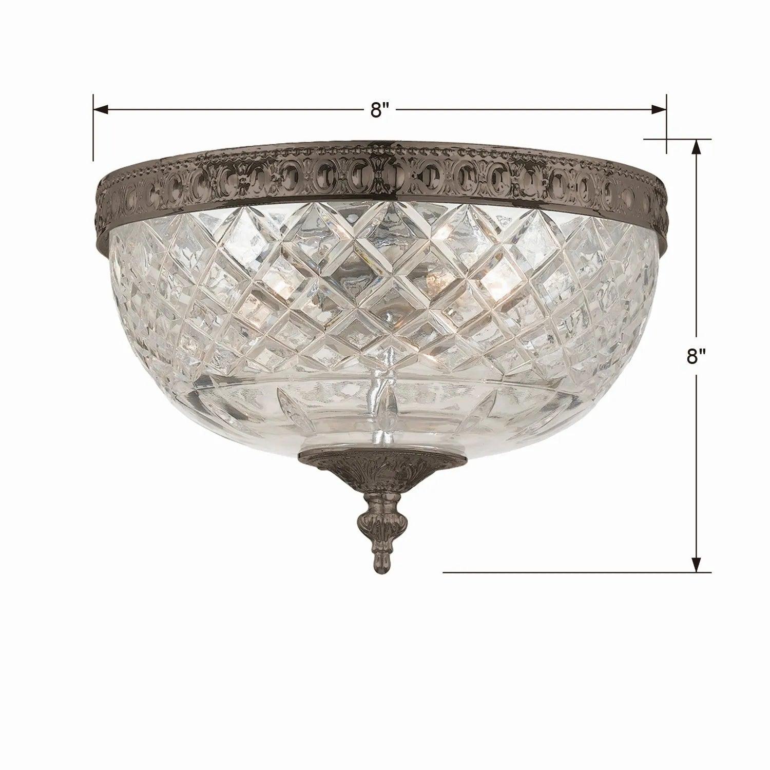 Crystorama - Ceiling Mount Two Light Ceiling Mount - 117-8-CH - Canada Light Shop