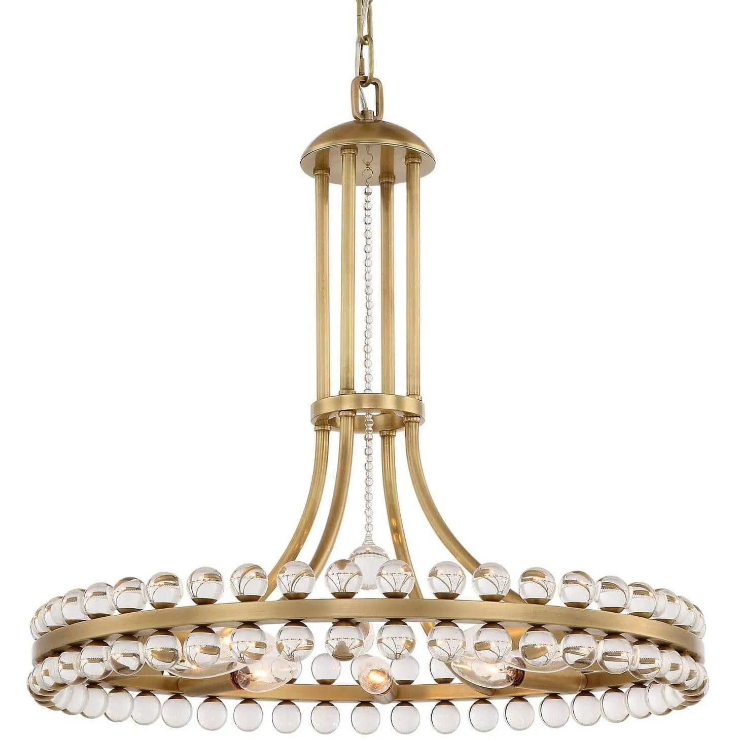 Crystorama - Clover Eight Light Chandelier - CLO-8898-AG - Canada Light Shop
