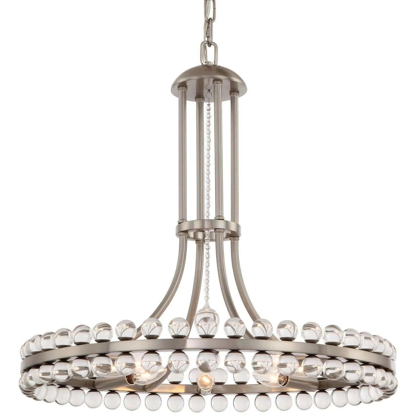 Crystorama - Clover Eight Light Chandelier - CLO-8898-BN - Canada Light Shop