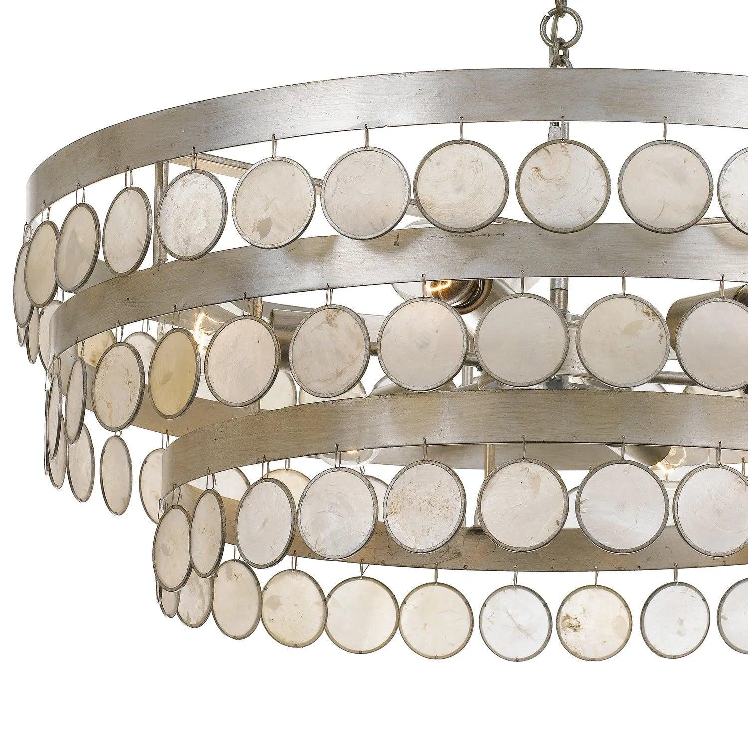 Crystorama - Coco Six Light Chandelier - 6006-SA - Canada Light Shop