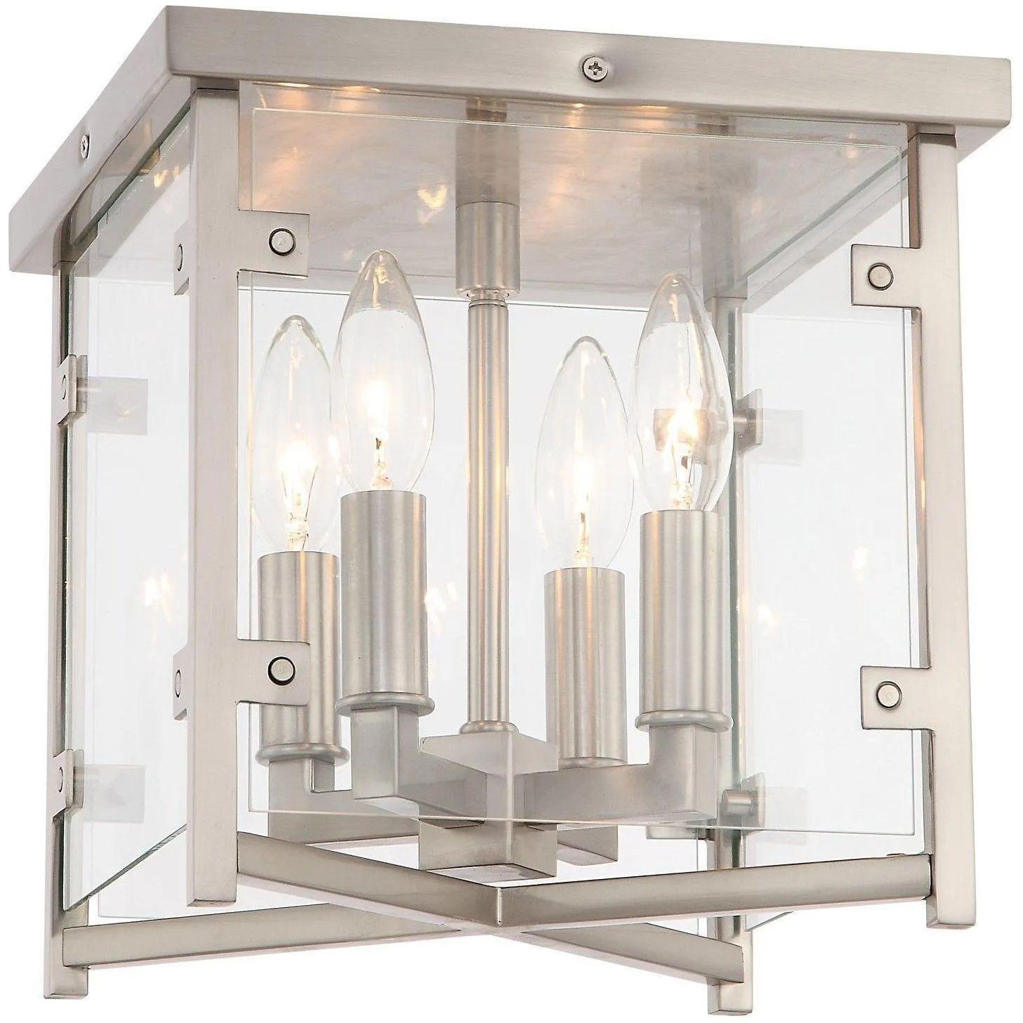 Crystorama - Danbury Four Light Ceiling Mount - DAN-8793-BN - Canada Light Shop