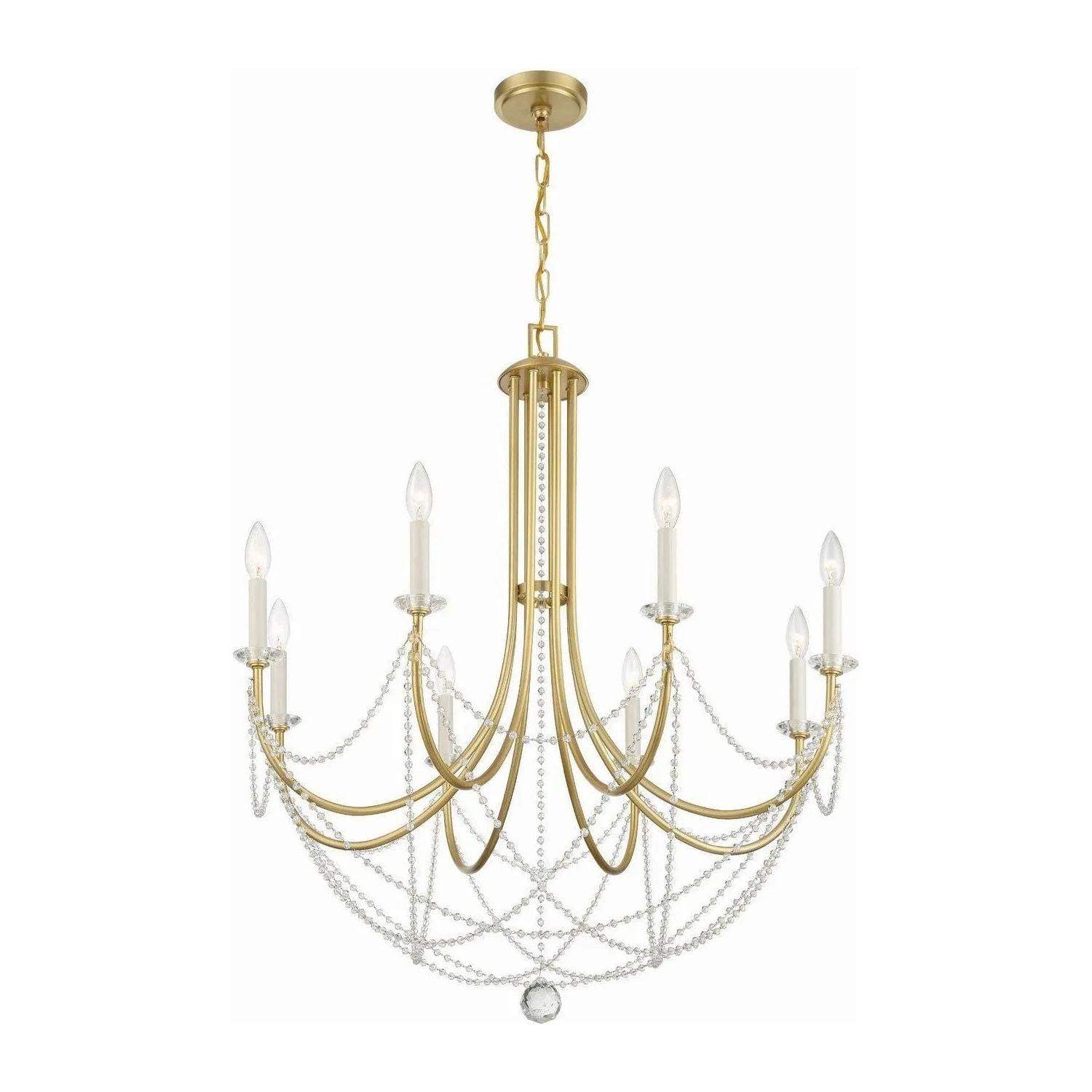 Crystorama - Delilah Chandelier - DEL-90808-AG - Canada Light Shop
