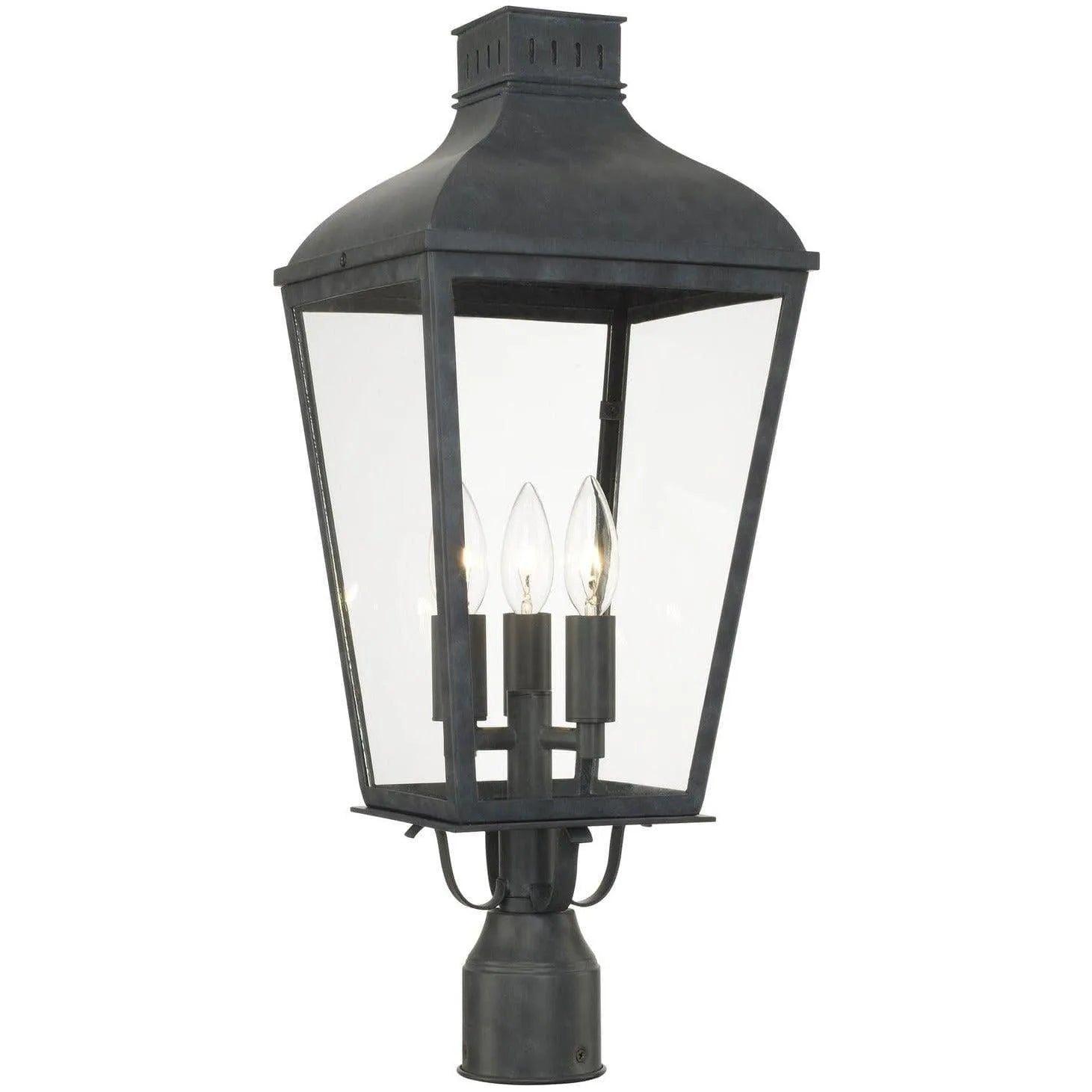 Crystorama - Dumont Three Light Outdoor Lantern Post - DUM-9807-GE - Canada Light Shop