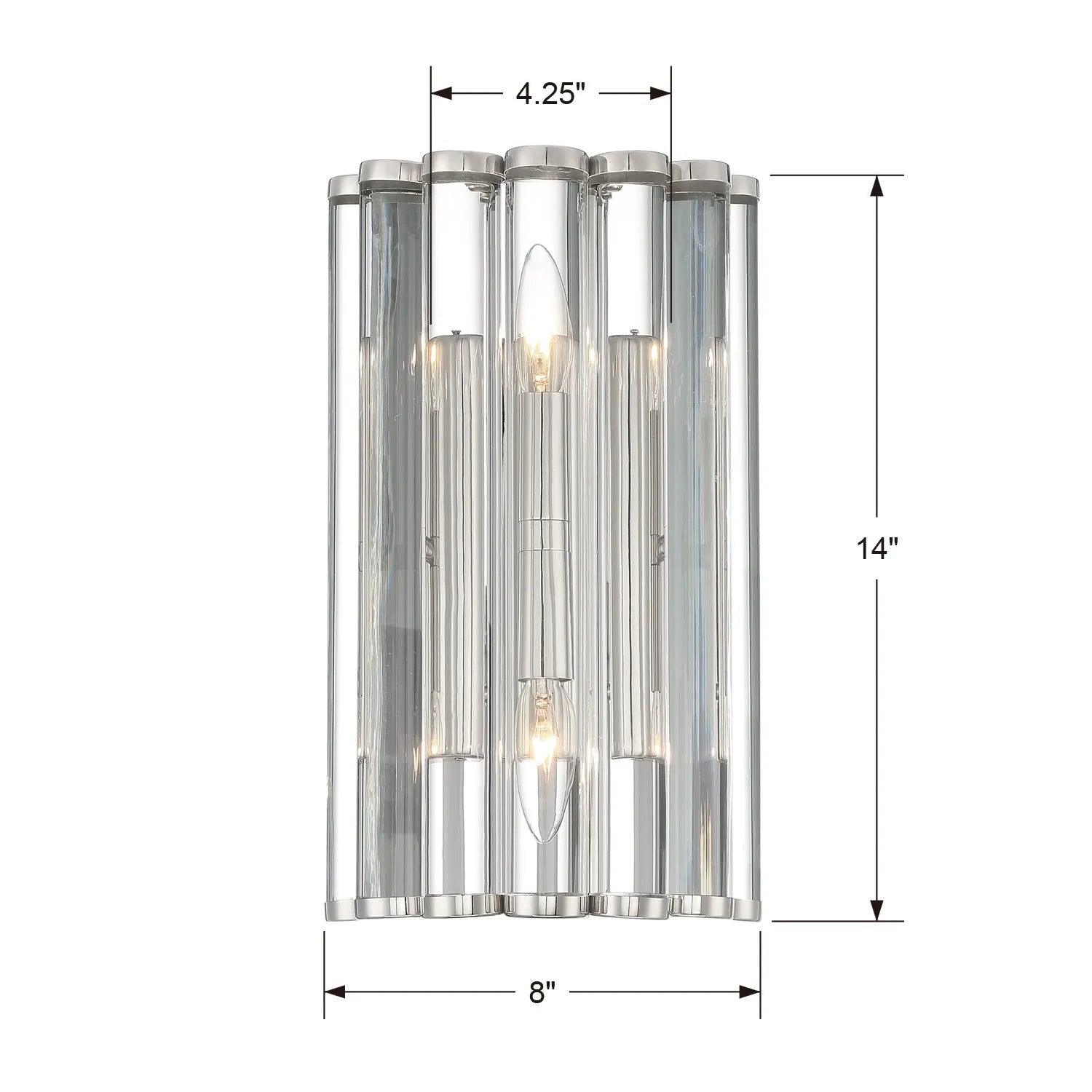 Crystorama - Elliot Wall Mount - ELL-B3002-PN - Canada Light Shop