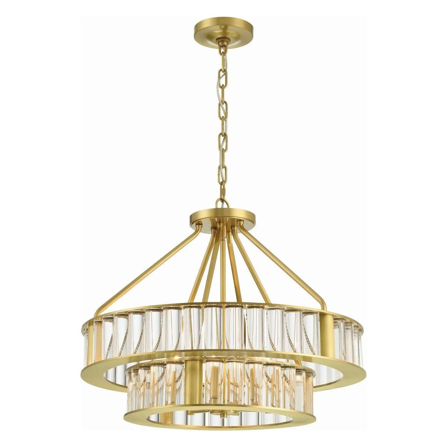Crystorama - Farris Chandelier - FAR-6006-AG - Canada Light Shop