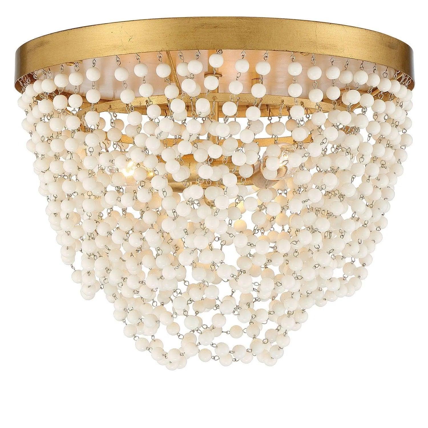 Crystorama - Fiona Ceiling Mount - FIO-A9103-GA-WH - Canada Light Shop