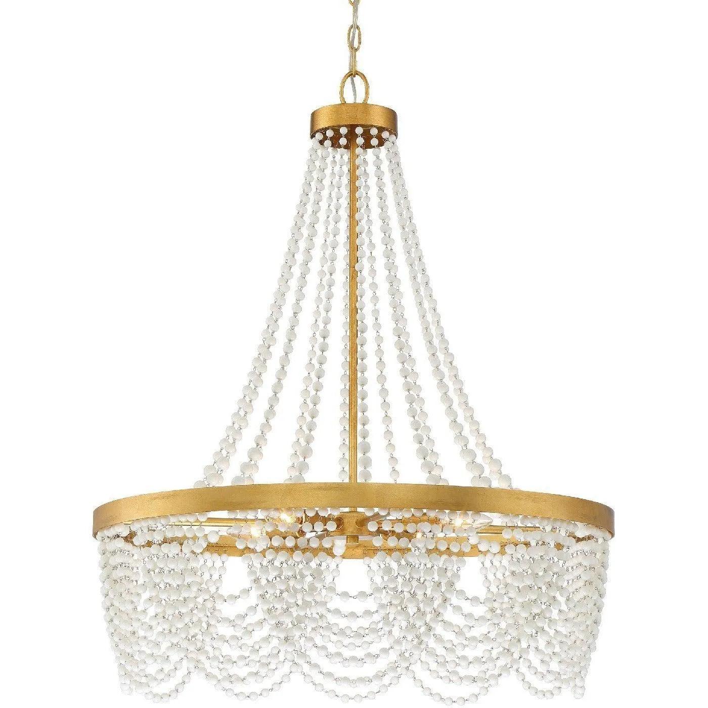 Crystorama - Fiona Four Light Chandelier - FIO-A9104-GA-WH - Canada Light Shop