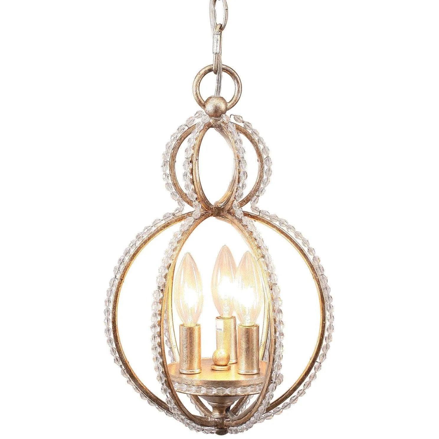 Crystorama - Garland Three Light Mini Chandelier - 6760-DT - Canada Light Shop