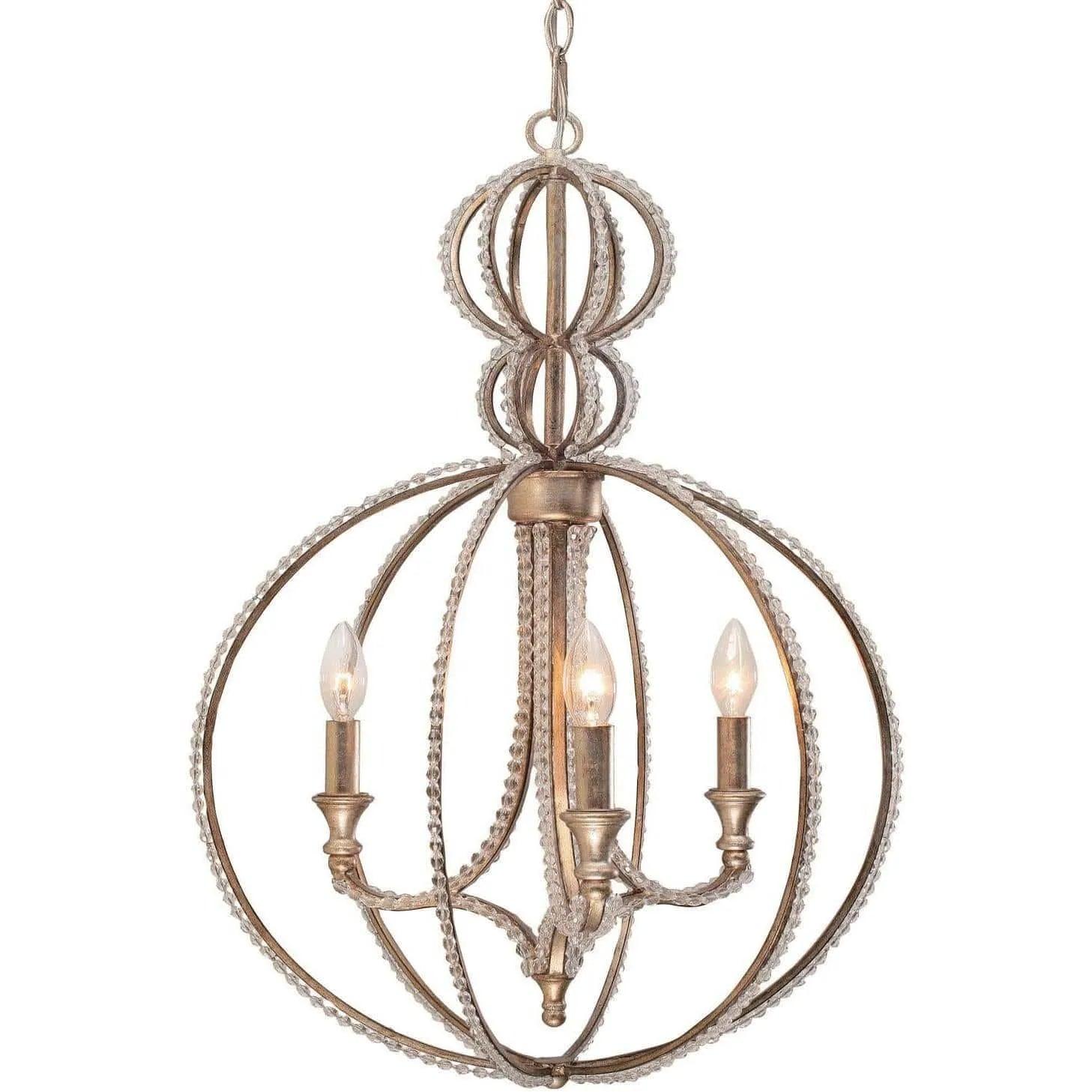 Crystorama - Garland Three Light Mini Chandelier - 6765-DT - Canada Light Shop