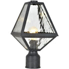 Crystorama - Glacier One Light Outdoor Lantern Post - GLA-9707-WT-BC - Canada Light Shop