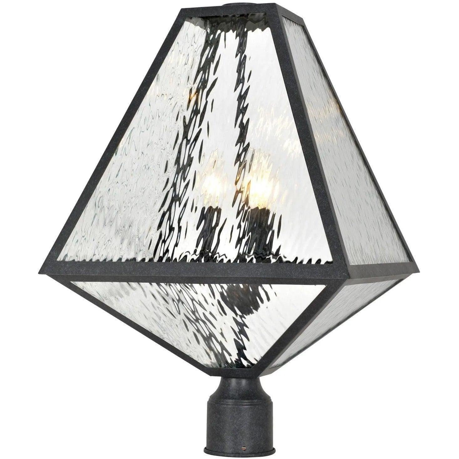 Crystorama - Glacier Three Light Outdoor Lantern Post - GLA-9709-WT-BC - Canada Light Shop
