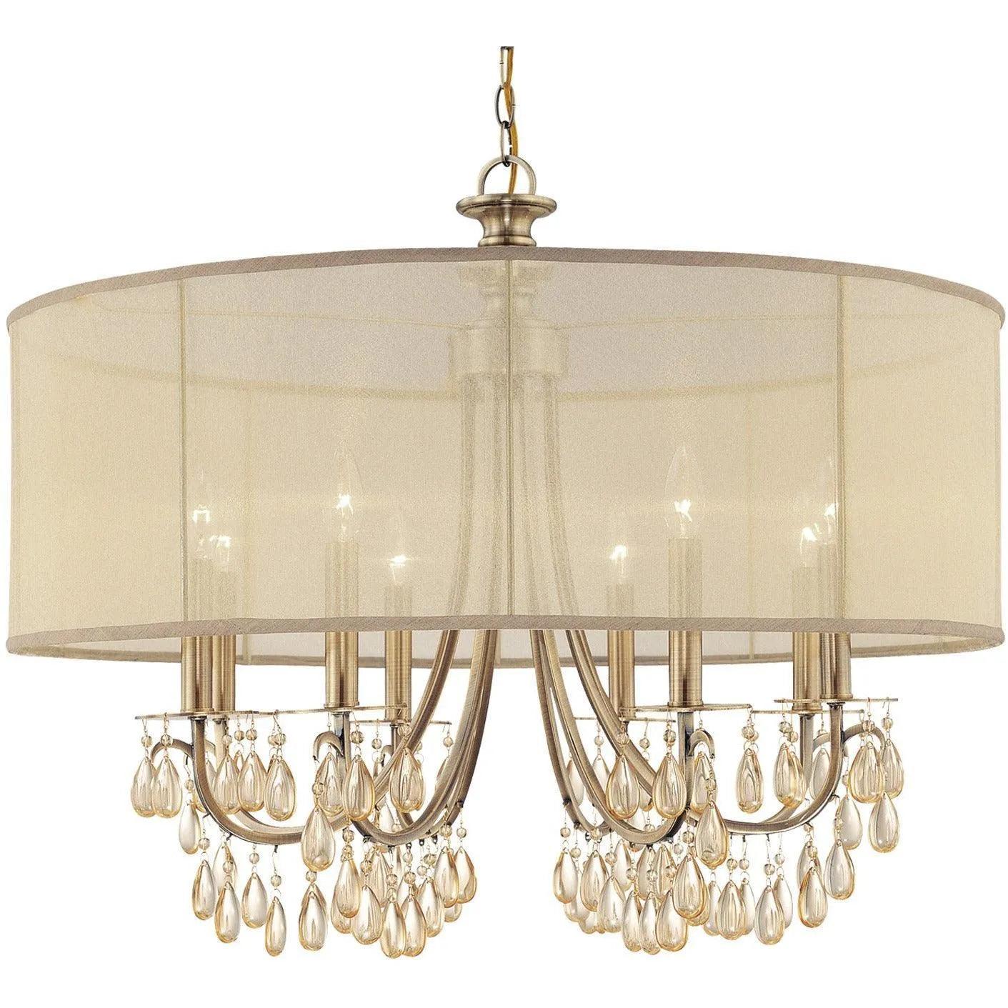 Crystorama - Hampton Eight Light Chandelier - 5628-AB - Canada Light Shop